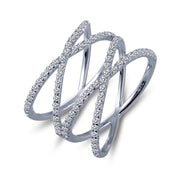 Sterling Silver Double Crisscross Ring