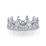Sterling Silver Crown Eternity Ring