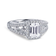 Sterling Silver Vintage Inspired Engagement Ring