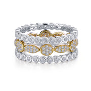 Sterling Silver 3-Piece Eternity Ring Set
