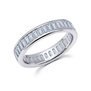 Sterling Silver 3.80 Carat Anniversary Eternity Band
