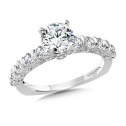 Full-Dress 14K White Gold Diamond Engagement Ring