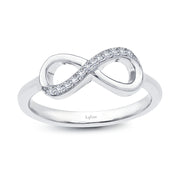 Sterling Silver 0.17 Carat Infinity Ring