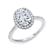 Sterling Silver 2.26 Carat Halo Engagement Ring