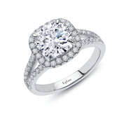 Sterling Silver 3.82 Carat Halo Engagement Ring