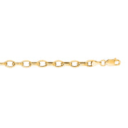 14K Yellow Gold 4.6mm Lite Oval Rolo Chain Necklace