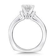 14K White Gold Channel-Set Diamond Engagement Ring