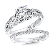 14K White Gold Diamond Infinity Engagement Ring