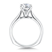 14K White Gold Classic Six-Prong Solitaire Cathedral Engagement Ring