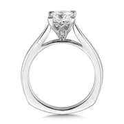 14K White Gold Princess Solitaire Engagement Ring