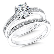 14K White Gold Straight Channel-Set Diamond Engagement Ring