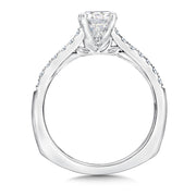 14K White Gold Straight Style Engagement Ring
