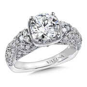 14K Two-Tone Gold Vintage Statement Diamond Engagement Ring