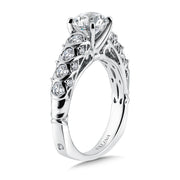 14K White Gold Classic Elegance Colle Caration Engagement Ring
