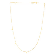 14K Yellow Gold Dangle Spike Necklace