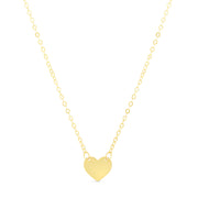 14K Yellow Gold Mini Heart Pendant Necklace