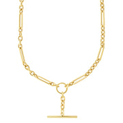 14K Yellow Gold Toggle Necklace