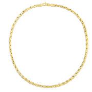 14K Yellow Gold Compressed Cable Link Necklace