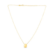14K Yellow Gold Bean Necklace