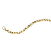 14K Yellow Gold Fancy Round Curb Chain Necklace