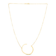 14K Yellow Gold Large Initial C Necklace