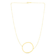 14K Yellow Gold Large Initial O Necklace