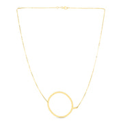 14K Yellow Gold Large Initial Q Necklace