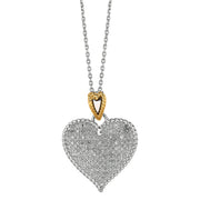 14K Two-Tone Yellow Gold & Sterling Silver Heart Necklace
