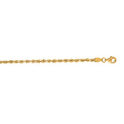 14K Yellow Gold 2.75mm Diamond Cut Royal Rope Chain Necklace