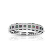 Sterling Silver Regal Mother-of-Pearl Bangle