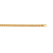 14K Yellow Gold 7.2mm Byzantine Necklace
