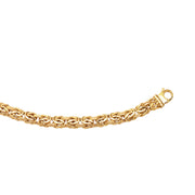 14K Yellow Gold 9mm Byzantine Necklace