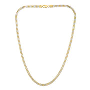 14K Yellow Gold 4.25mm Fancy Ice Chain Necklace