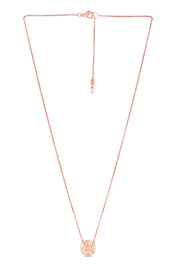 14K Rose Gold Confetti Round Disc Necklace