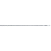 14K White Gold 3.5mm Braided Fox Chain Necklace