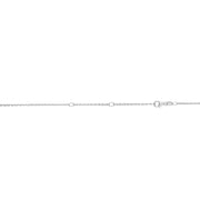 14K White Gold 1.2mm Double Extendable Cable Chain Necklace
