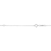 14K White Gold 1.3mm Extendable Chain Necklace