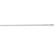 14K White Gold 2.2mm Gourmette Chain Necklace