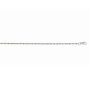 14K White Gold .85mm Machine Rope Chain Necklace