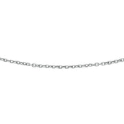 14K White Gold 2.9mm Textured Cable Chain Necklace