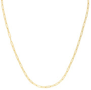 10K Yellow Gold 2.5mm Paperclip Chain Necklace