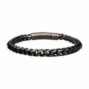 3.8mm Stainless Steel Antiqued Finish Fox Tail Link Chain Bracelet