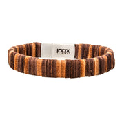 Brown Leather with Steel Color Clasp Bracelet