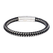 Black & White Thread Braided Woven Bracelet