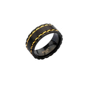Alternate Plated Black & Gold Spinner Ring