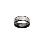 Steel Matte & Plated Black Spinner Ring