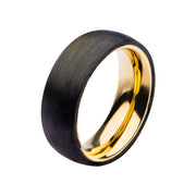 Solid Carbon & Gold Plated Ring