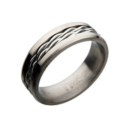 7mm Steel Twist Cable Inlay Ring