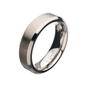 6MM Stainless Steel Satin Band Ring