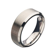 8MM Stainless Steel Satin Band Ring